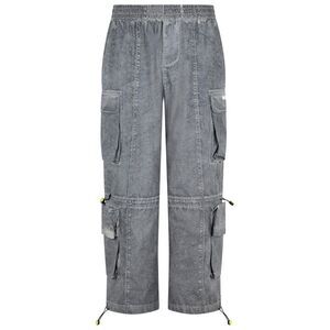 Barrow Grey Cotton Cargo Pants Men